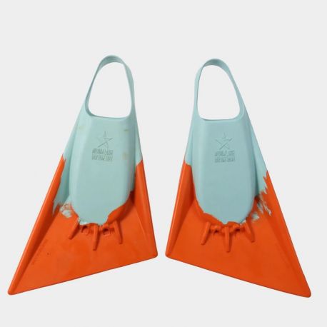 ALETAS BODYBOARD STEALTH S2 SUPER SOFT TURQUOISE / PAPAYA